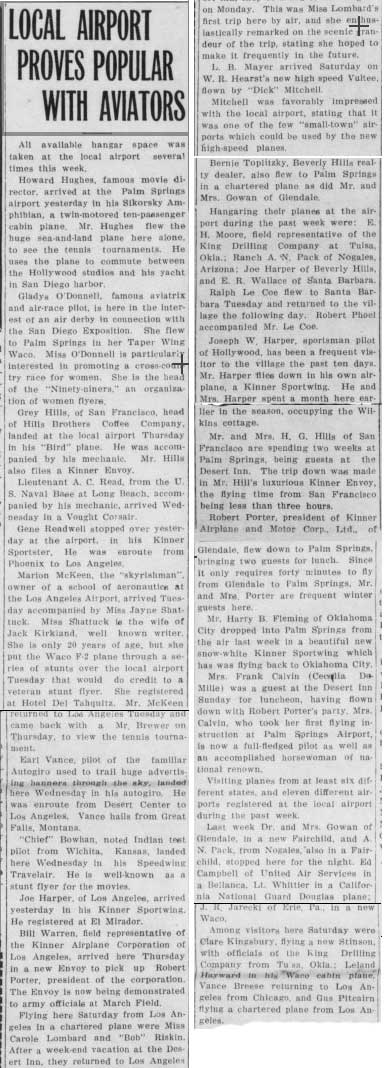 Desert Sun, March 29, 1935 (Source: newspapers.com) 