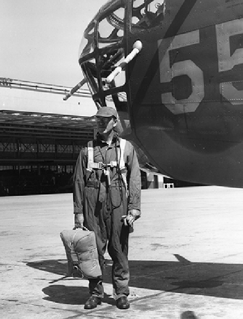 E.J. Hefley With B-24, Ca. 1940s (Source: Woodling) 