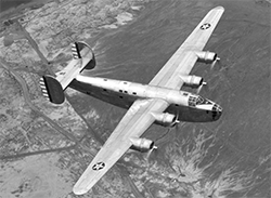 Consolidated XB-24, 39-556, in Flight Near San Diego, CA (Source: Link)