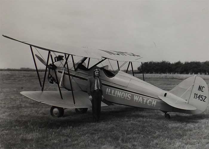Waco INF NC11452 With Lee Gehlbach, Date & Location Unknown (Source: Greg Hart via Web)
