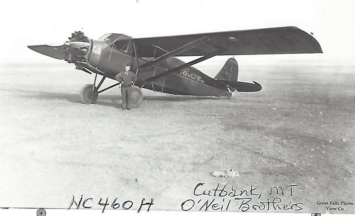 Stinson NC460H in O'Neil Brothers Livery (Source: Hefley Family) 