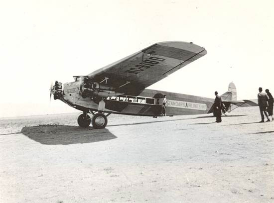 Fokker F-10A, NC9169, Tucson, AZ, November 18, 1929 (Source: Cosgrove Collection)