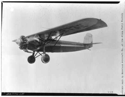 Moreland M-1 NX273E in Flight, Los Angeles, CA, 1929 (Source: USC)