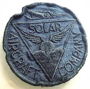Solar Aircraft Company, Embroidered Fabric Badge, Date Unknown