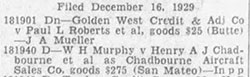 San Francisco Recorder, December 21, 1928 (Source: newspapers.com) 