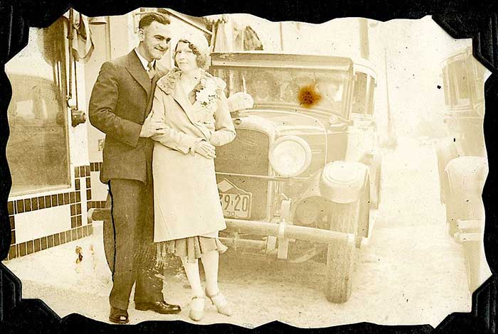 Raymond and Nell Crawford, June 2, 1930 (Source: Crawford Family) 