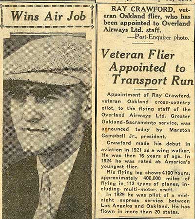 Oakland Post-Enquirer, January 31, 1931 (Source: Crawford Family)