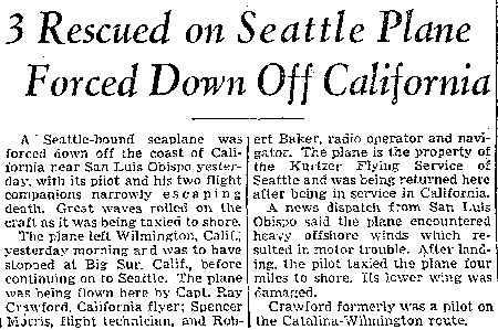 Seattle Sunday Times, October 16, 1938 (Source: Woodling) 