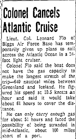 El Paso Herald-Post, June 23, 1961 (Source: Woodling)