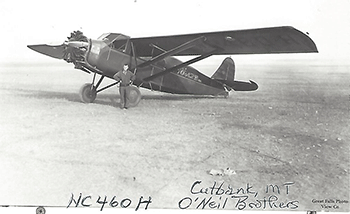 Stinson NC460H in O'Neill Brothers Livery (Source: Hefley Family) 