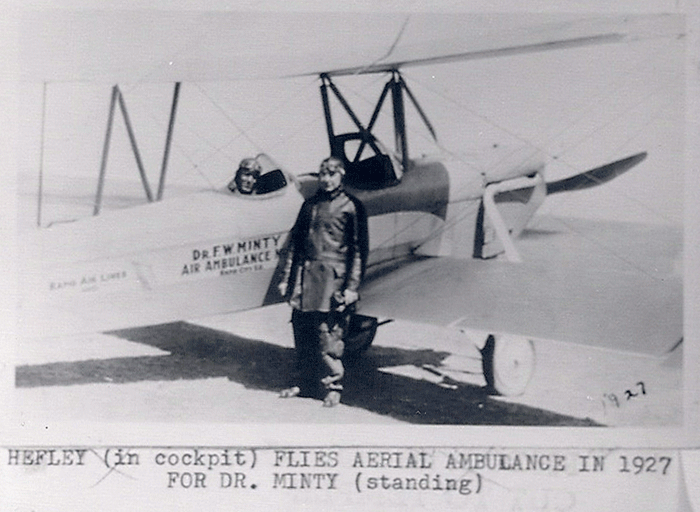 E.J. Hefley, Sr. in Cockpit of Air Ambulance, 1927 (Source: Hefley Family) 