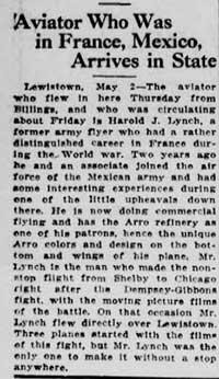 News Article, Helena, MT, May 3, 1926 (Source: Woodling)