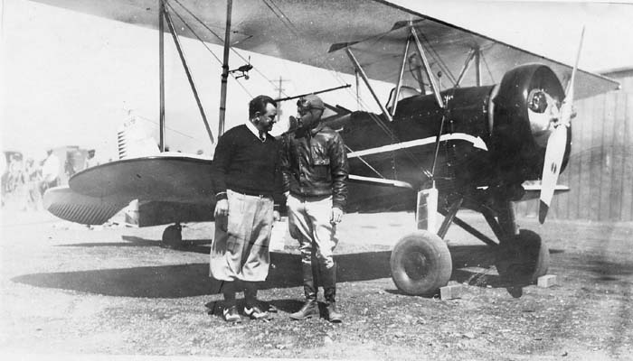 William Clark and Jack Lynch, Stearman NC6481, Ca. 1931-32 (Source: Sharlot Museum) 
