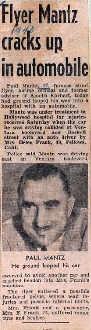 P. Mantz, Auto Accident, 1940 (Source: SDAM)