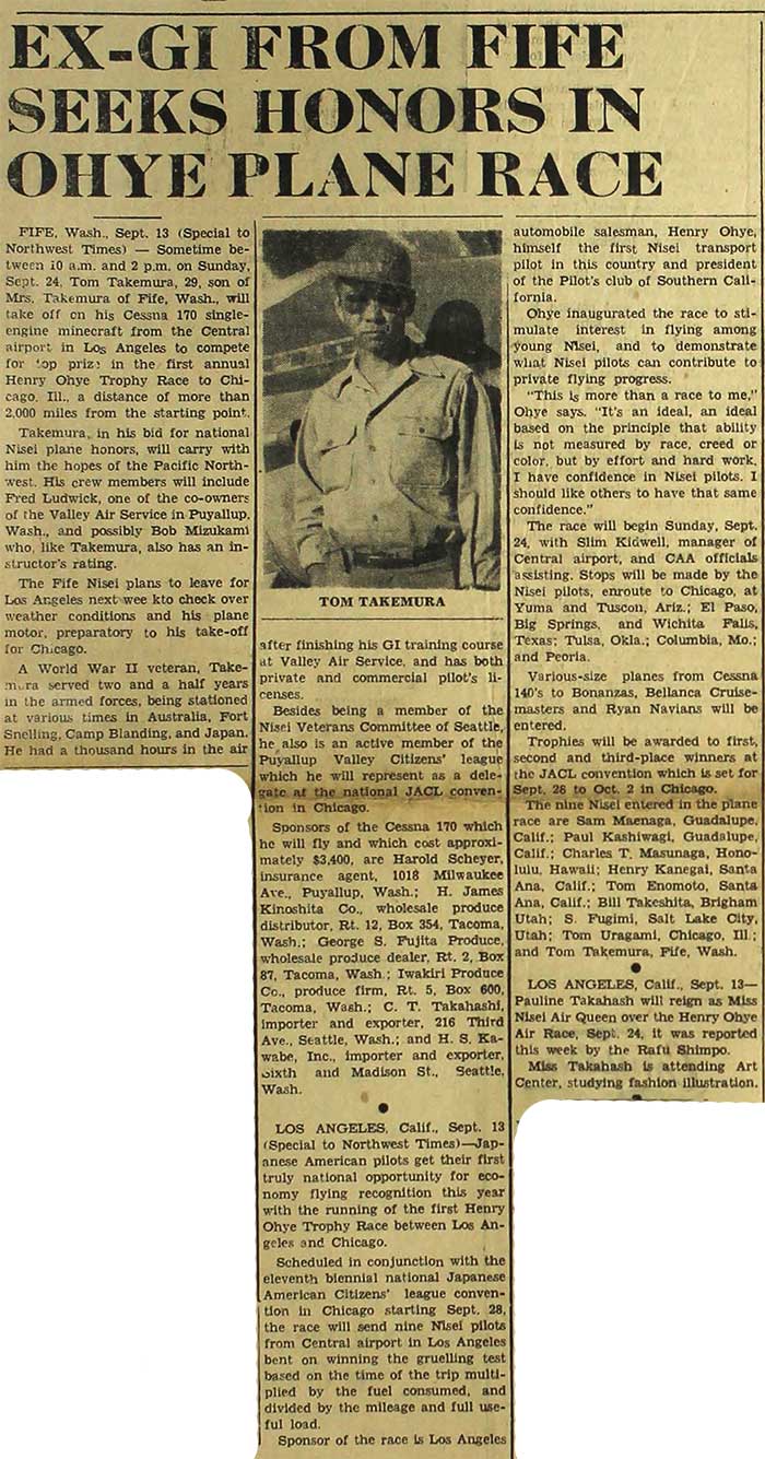 Northwest Times, September 13, 1950 (Source: Ohye Family)