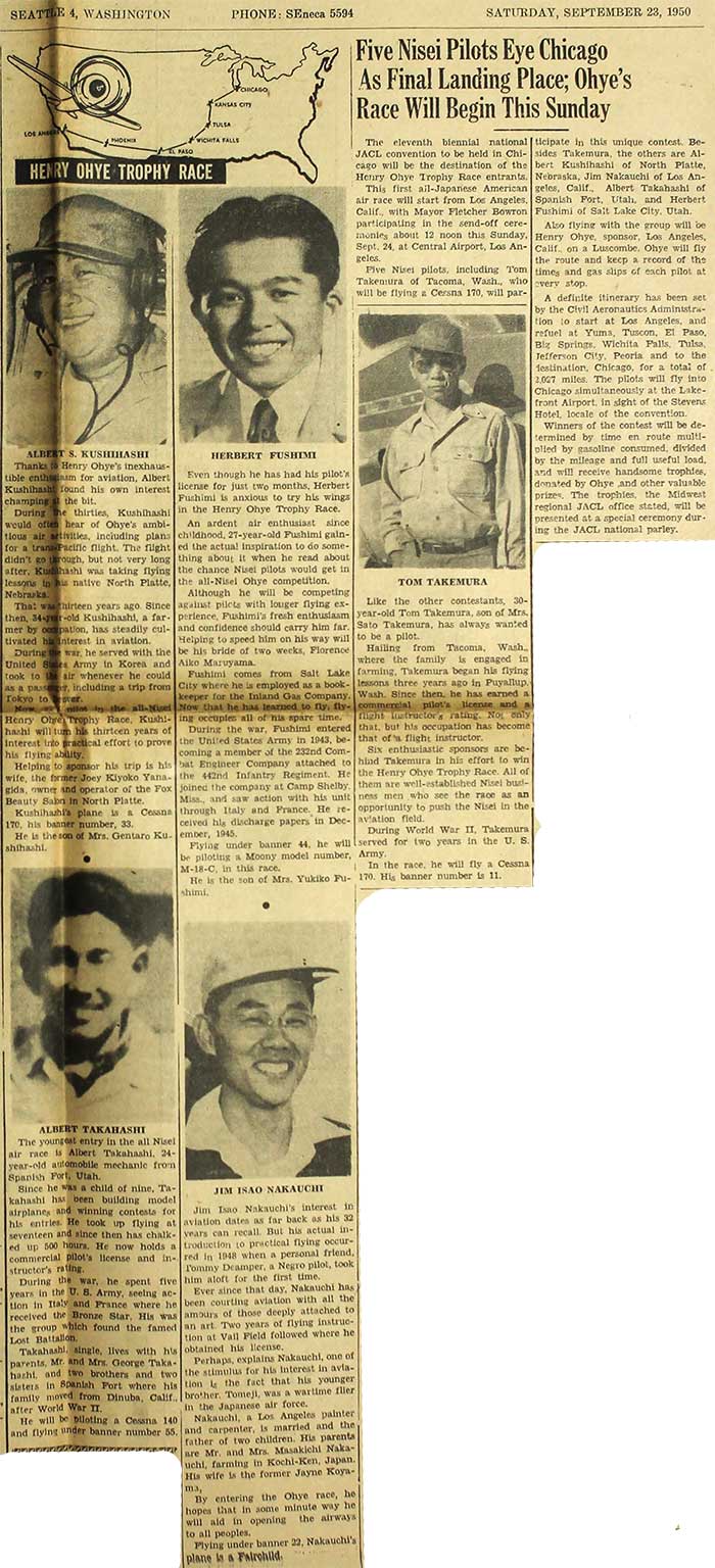 Northwest Times, September 23, 1950 (Source: Ohye Family)