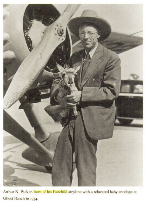 A.N. Pack, Antelope, Airplane, 1934 (Source: Reference)