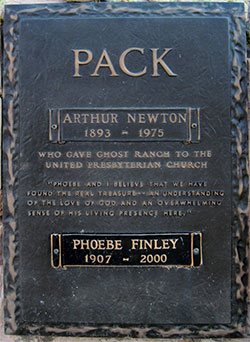 A.N. &  Phoebe Pack Grave Marker, 1975 (Source: findagrave.com)