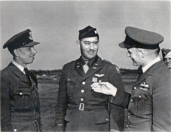 Allen Russell and His Distinguished Flying Cross, Location Unknown (Source: Russell Family)