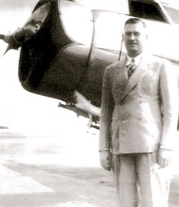 Allen Russell and Vultee, Ca. Mid-1930s (Source: Russell Family via Woodling)